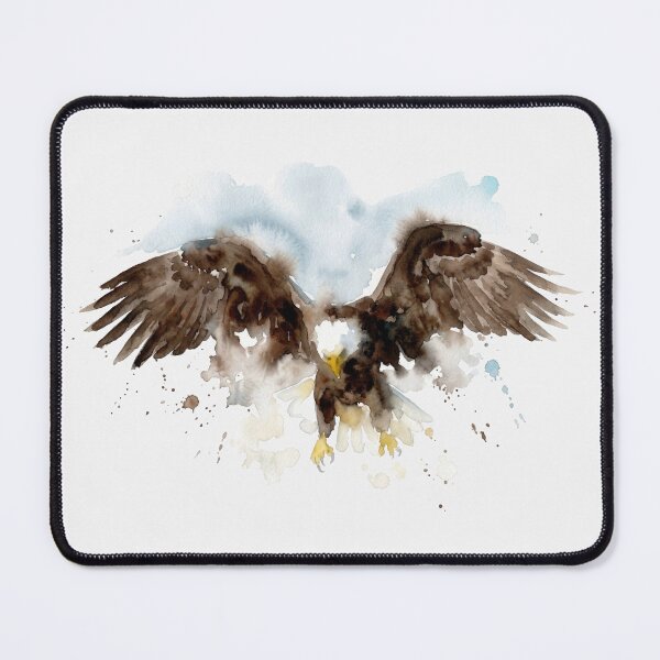 Item preview, Majestic Soaring Bald Eagle Watercolor Art designed and sold by caracatita75.