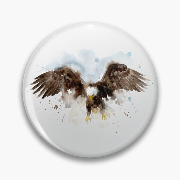 Item preview, Majestic Soaring Bald Eagle Watercolor Art designed and sold by caracatita75.