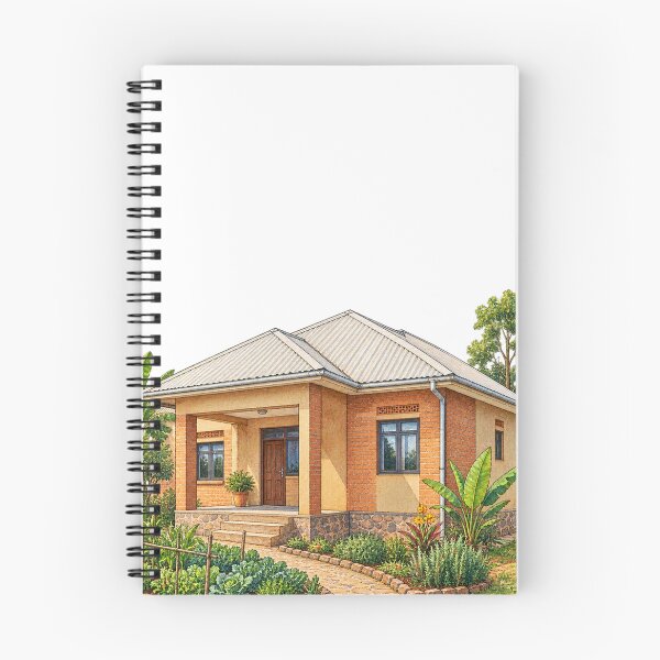 Item preview, Western Rwanda Village House Digital Watercolour designed and sold by FurusatoGallery.