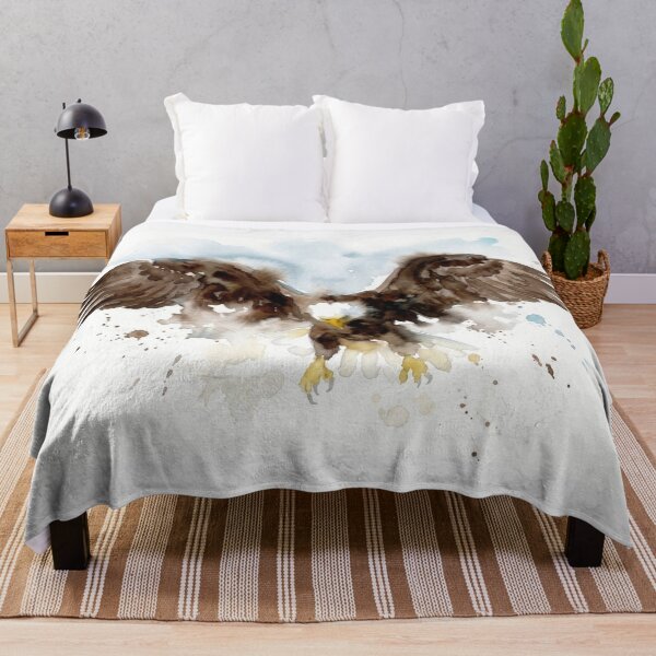 Item preview, Majestic Soaring Bald Eagle Watercolor Art designed and sold by caracatita75.