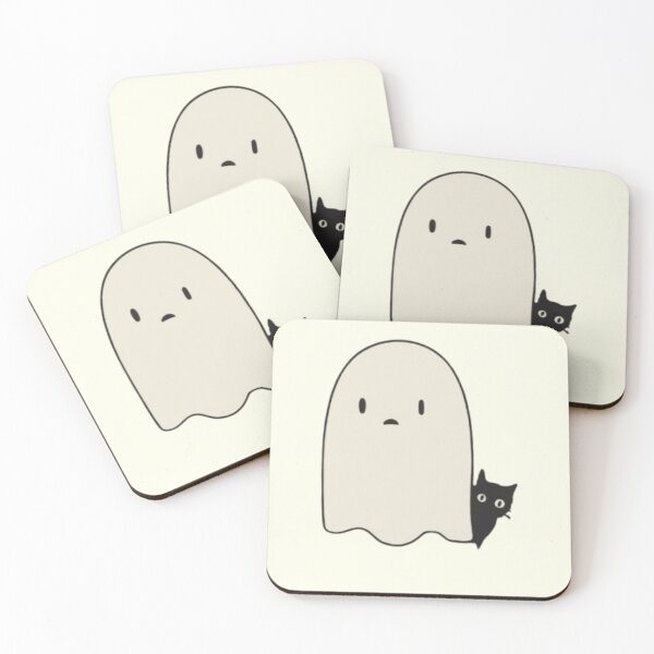Item preview, Ghost with Black Black Cat Halloween designed and sold by Fictio ⭐​⭐​⭐​⭐​⭐​.