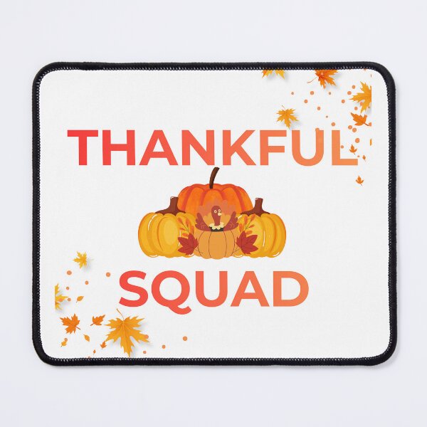 Item preview, Thankful Squad Autumn Leaves Pumpkin Turkey Thanksgiving Day designed and sold by VibranPalette.