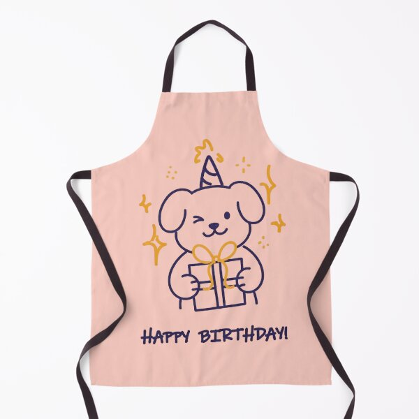 Item preview, Cute Puppy Happy Birthday Retro Dog Art With Gift designed and sold by PetalsPaws.