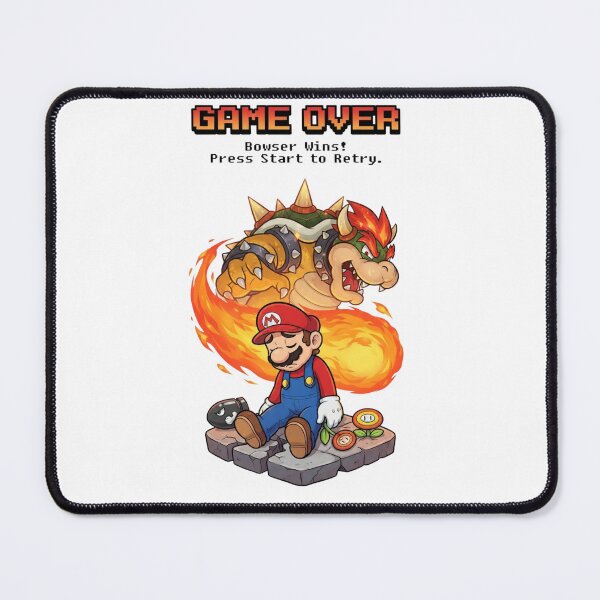 Item preview, Defeated Gamer Hero Game Over Retro Mashup designed and sold by Alaric4you.