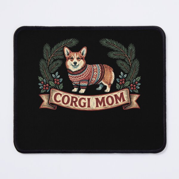 Item preview, Vintage Corgi Mom Winter Sweater Pine Holly Dog Lover Holiday Shirt designed and sold by TeNovaStudio.