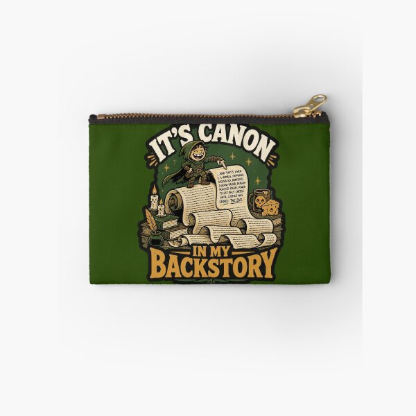 Item preview, Its Canon In My Backstory Rogue Scroll Retro T-Shirt Funny RPG Meme designed and sold by Dice_Goblin_Studio.