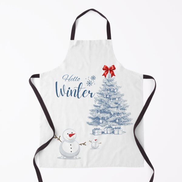 Item preview, Hello Winter Christmas Tree and Cute Snowman Design designed and sold by VibranPalette.