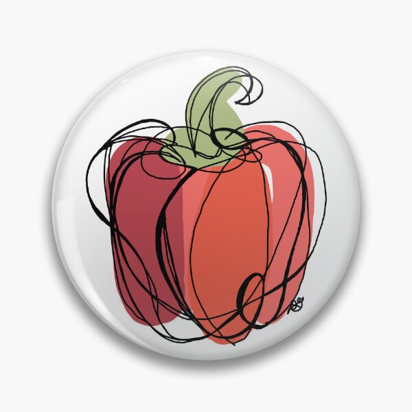 Item preview, Red Pepper aka Peppah Line Art Illustration designed and sold by Evil B Creative.