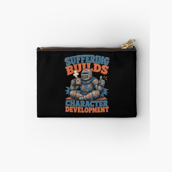 Item preview, Suffering Builds Character Development Knight Retro Cartoon T-Shirt designed and sold by Dice_Goblin_Studio.
