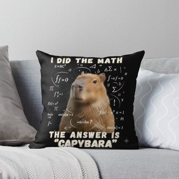 Item preview, Funny Capybara Math Meme: I Did The Math The Answer Is Capybara Graphic designed and sold by The Funky Sprunki.