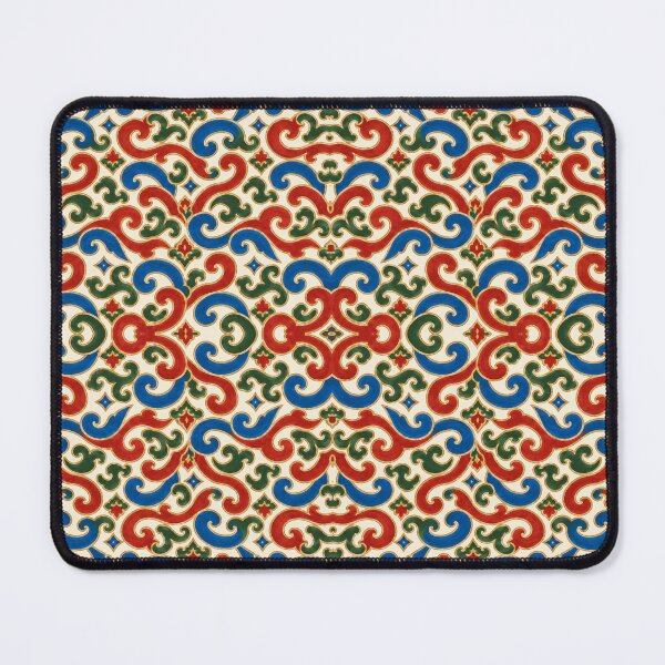 Item preview, Mongolian Ever Ugalz Horn Scroll — Traditional Seamless Pattern designed and sold by Larkfound Studio.