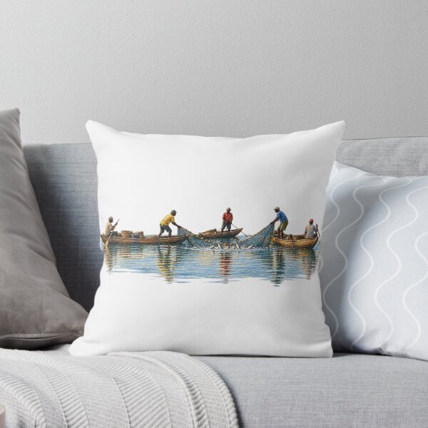 Item preview, Lake Kivu Fishing Crew Digital Watercolour designed and sold by FurusatoGallery.