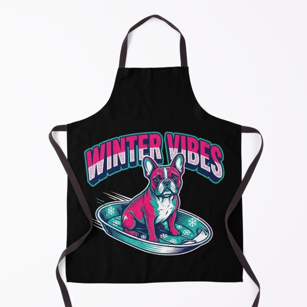 Item preview, Winter Vibes French Bulldog Sledding Snow Dog Lover Graphic Shirt    designed and sold by TeNovaStudio.