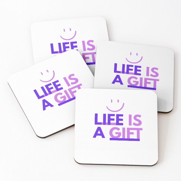 Item preview, Life Is A Gift Positive Quote Typography With Smiley Face designed and sold by serotonin75114.
