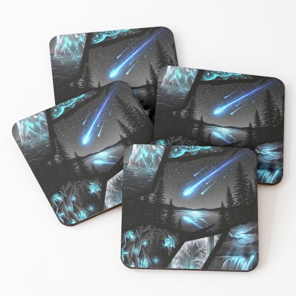 Item preview, Dark Fantasy Landscape – Celestial Night Sky designed and sold by ElagoozArt.