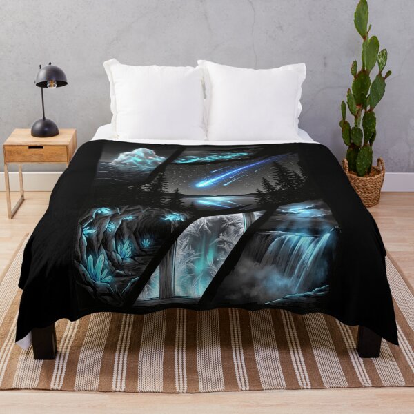 Item preview, Dark Fantasy Landscape – Celestial Night Sky designed and sold by ElagoozArt.