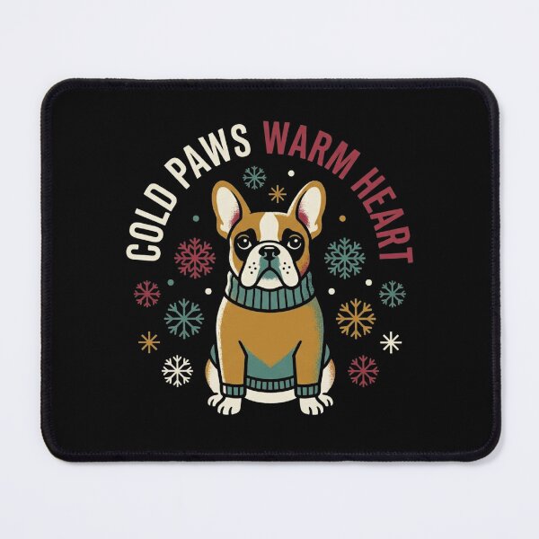 Item preview, Cold Paws Warm Heart French Bulldog Sweater Winter Snow Dog Graphic Shirt designed and sold by TeNovaStudio.