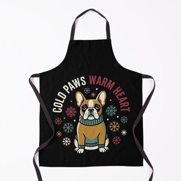 Item preview, Cold Paws Warm Heart French Bulldog Sweater Winter Snow Dog Graphic Shirt    designed and sold by TeNovaStudio ⭐⭐⭐⭐⭐.