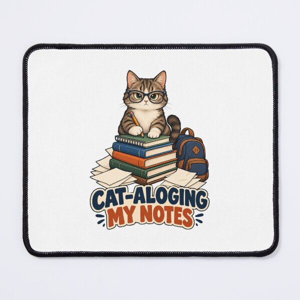 Item preview, Cat-ALOGING My Notes Funny Cat College Student Study Humor designed and sold by Print-Mingle01.