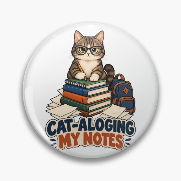 Item preview, Cat-ALOGING My Notes Funny Cat College Student Study Humor designed and sold by Print-Mingle01.
