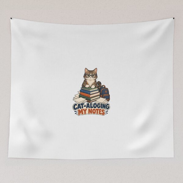 Item preview, Cat-ALOGING My Notes Funny Cat College Student Study Humor designed and sold by Print-Mingle01.