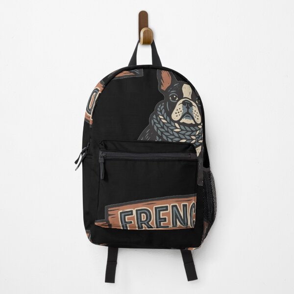 Item preview, Frenchie Dad Rustic Winter Scarf Pine Tree French Bulldog Father Shirt    designed and sold by TeNovaStudio.