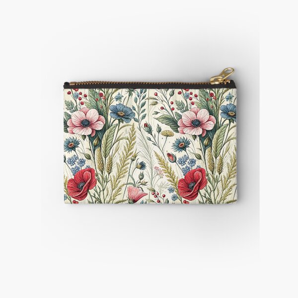 Item preview, Vintage Poppy Wildflower Meadow Pattern designed and sold by Storybook Botanica.