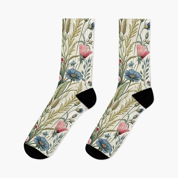 Item preview, Vintage Poppy Wildflower Meadow Pattern designed and sold by Storybook Botanica.