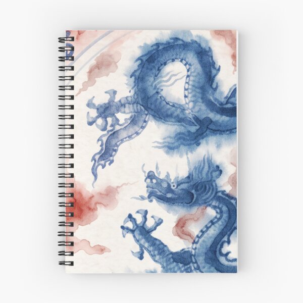 Item preview, Chinese Dragon Blue and Red Porcelain Watercolor designed and sold by Fani*.
