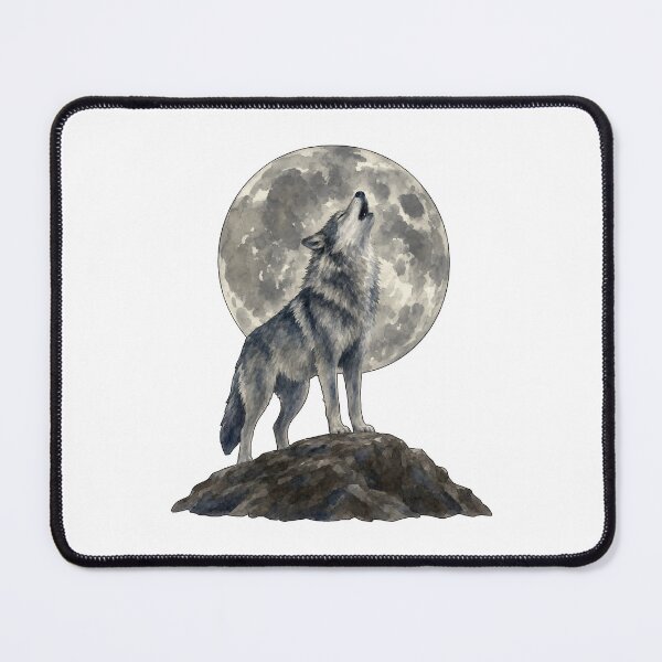 Item preview, Wolf Full Moon Watercolor designed and sold by STOXT.