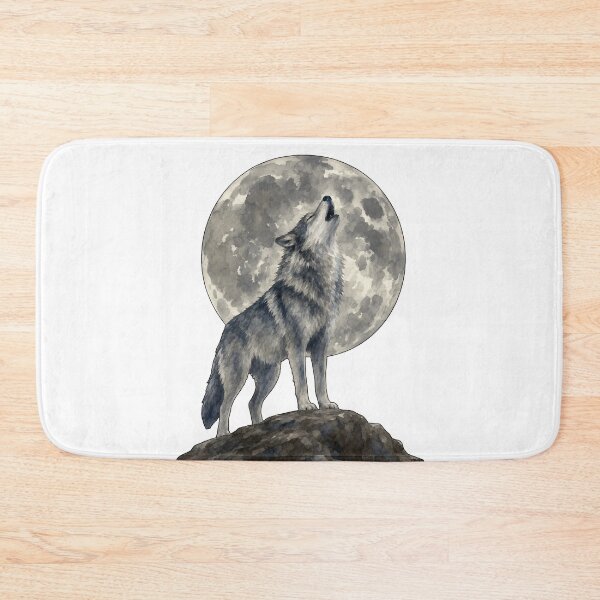 Item preview, Wolf Full Moon Watercolor designed and sold by STOXT.