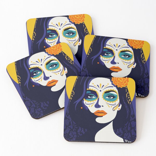 Item preview, Catrina Flat Color Art | Day of the Dead Mexican Sugar Skull designed and sold by  Ojo de Lilith.