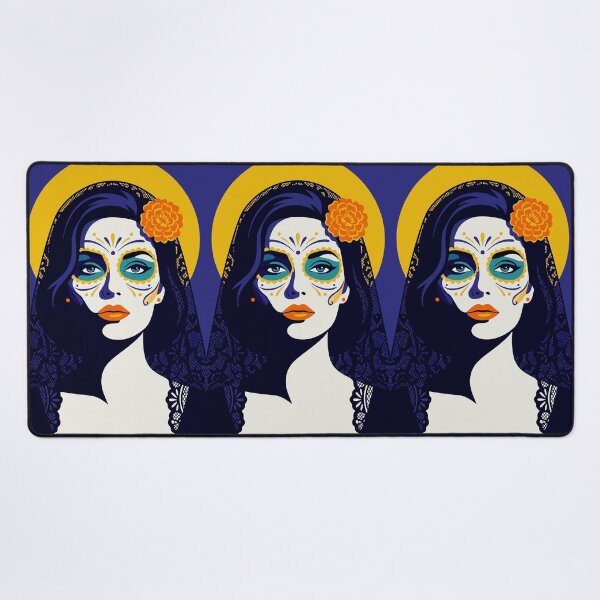 Item preview, Catrina Flat Color Art | Day of the Dead Mexican Sugar Skull designed and sold by Ojo de Lilith.