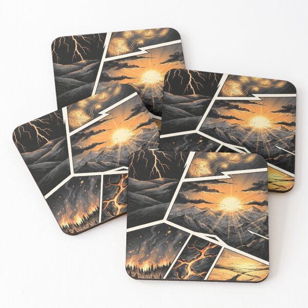 Item preview, Golden Storm Mountain Landscape designed and sold by ElagoozArt.