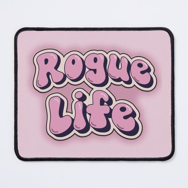 Item preview, Rogue Life – Pink Bubble RPG Typography designed and sold by ttrpgist.