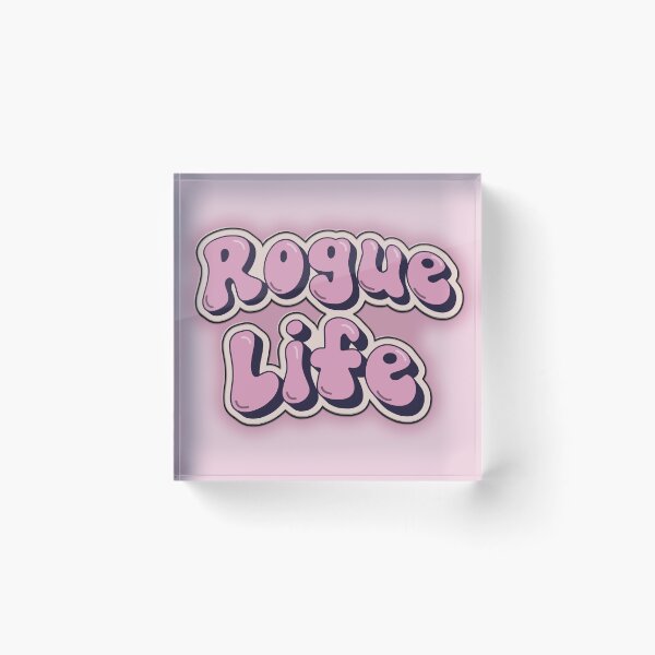 Item preview, Rogue Life – Pink Bubble RPG Typography designed and sold by ttrpgist.
