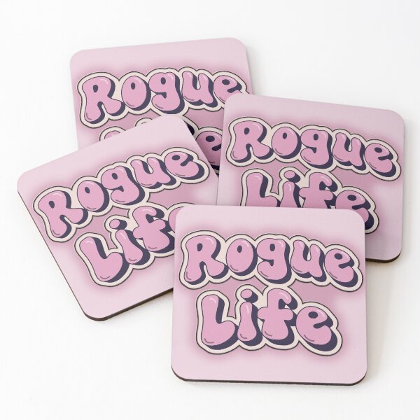 Item preview, Rogue Life – Pink Bubble RPG Typography designed and sold by ttrpgist.