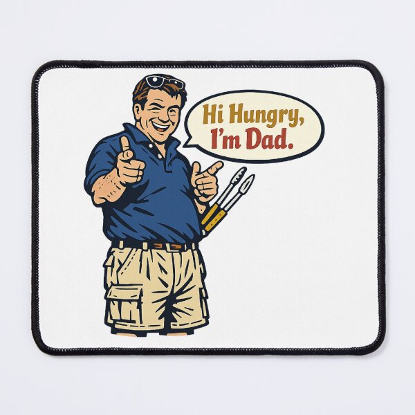 Item preview, Funny Dad Joke Shirt, Hi Hungry I'm Dad Tee, 90s Dad Graphic T-Shirt, Father's Day Gift, Retro Dad Shirt designed and sold by CerealBoxInk.