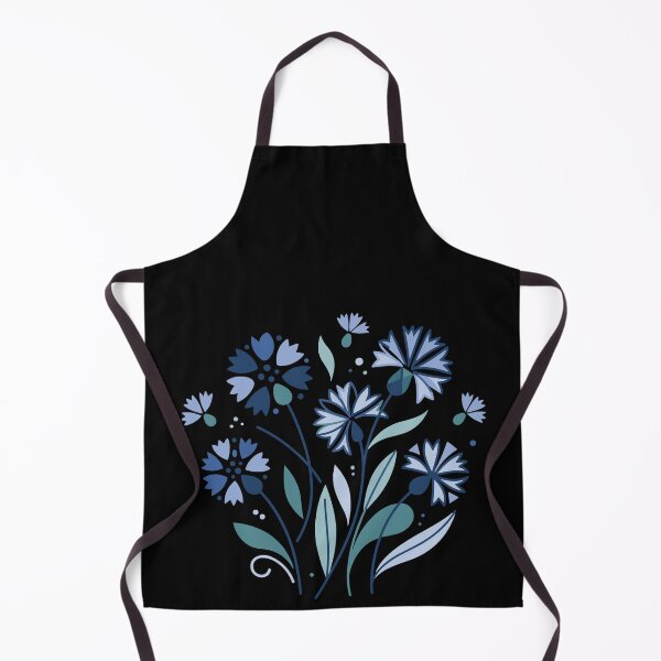 Item preview, Cornflower bouquet illustration with blue and turquoise flowers on a transparent background designed and sold by ElegantOutlines.