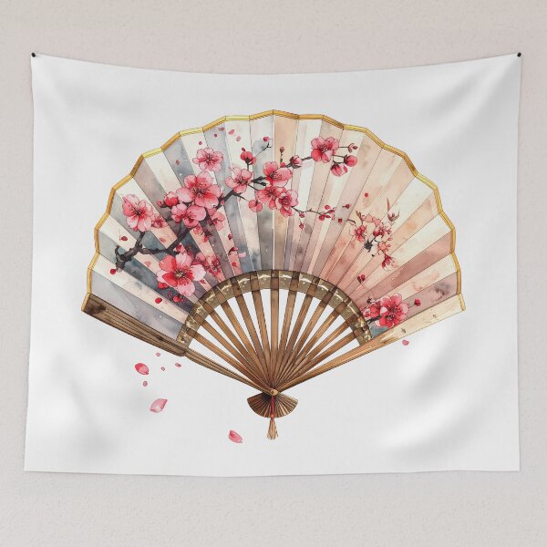 Item preview, Japanese Folding Fan Cherry Blossom  designed and sold by BetweenForms.