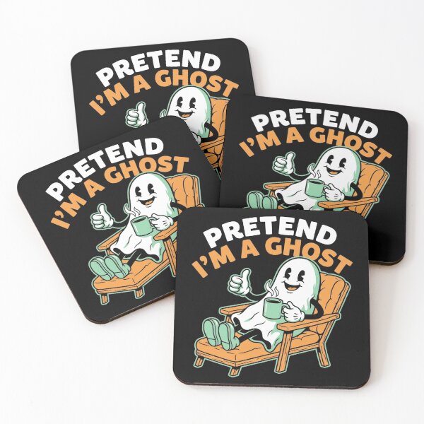Item preview, Retro Relaxing Ghost Coffee Chair Pretend I'm A Ghost Funny Halloween Shirt    designed and sold by TeNovaStudio.