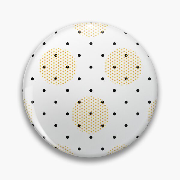 Item preview, Yellow Honeycomb Dots Black Polka Dot Pattern designed and sold by EmeraldeaArt.