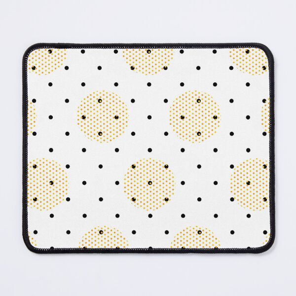 Item preview, Yellow Honeycomb Dots Black Polka Dot Pattern designed and sold by EmeraldeaArt.