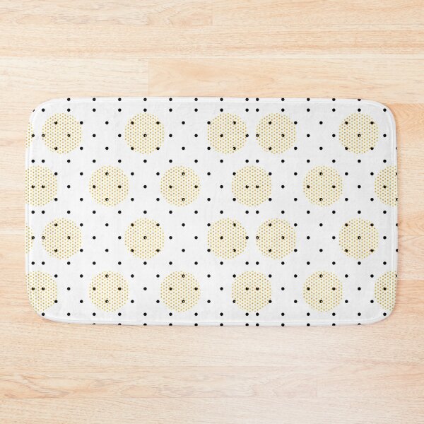 Item preview, Yellow Honeycomb Dots Black Polka Dot Pattern designed and sold by EmeraldeaArt.