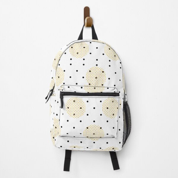 Item preview, Yellow Honeycomb Dots Black Polka Dot Pattern designed and sold by EmeraldeaArt.