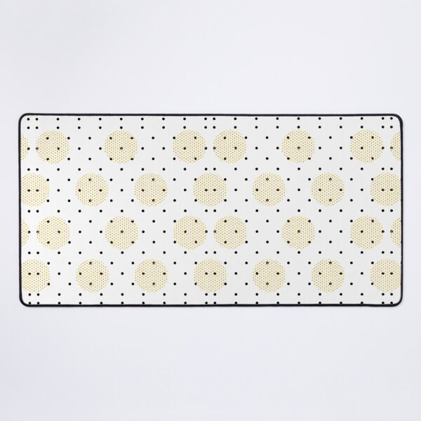Item preview, Yellow Honeycomb Dots Black Polka Dot Pattern designed and sold by EmeraldeaArt.