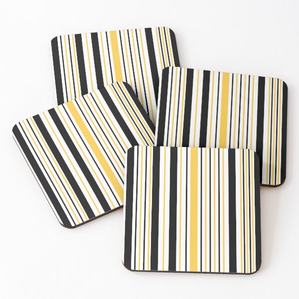 Item preview, Bee Inspired Yellow Black Vertical Stripe Pattern designed and sold by EmeraldeaArt.