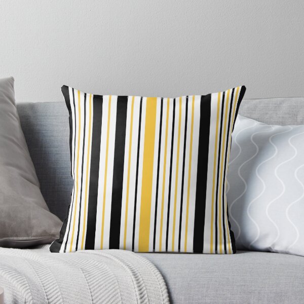 Item preview, Bee Inspired Yellow Black Vertical Stripe Pattern designed and sold by EmeraldeaArt.