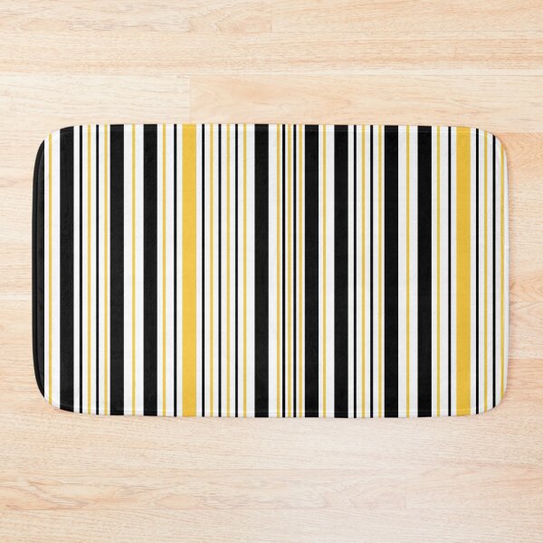Item preview, Bee Inspired Yellow Black Vertical Stripe Pattern designed and sold by EmeraldeaArt.