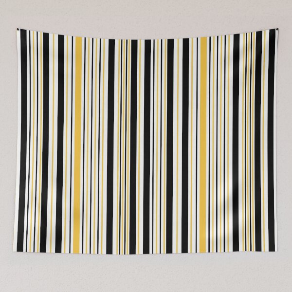 Item preview, Bee Inspired Yellow Black Vertical Stripe Pattern designed and sold by EmeraldeaArt.